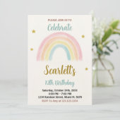 Sweet Rainbow Invitation d'anniversaire (Debout devant)