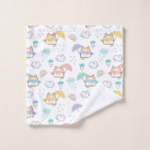Sweet Rainy Day Pattern Badhanddoek Set Bad Handdoek (Wasdoekje)