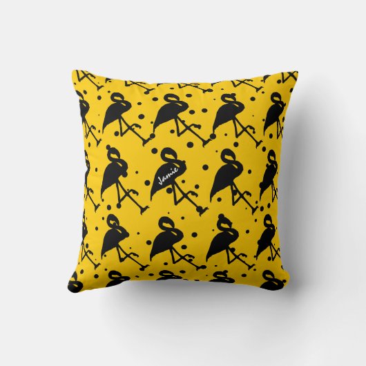 Sweet Random Dot Flamingo Elke kleur Kussen (Achterkant)