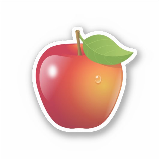 Sweet Red Apple Sticker (Voorkant)