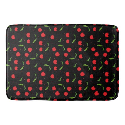 Sweet Red Cherry Pattern Badmat (Voorkant)