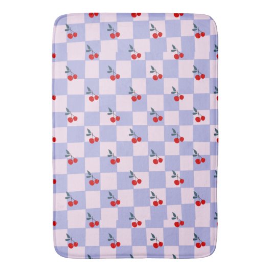 Sweet Red Cherry Pattern Badmat (Voorkant Verticaal)