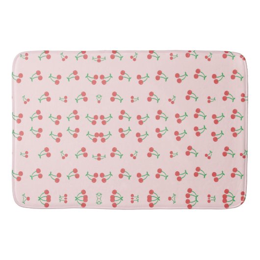 Sweet Red Cherry Pattern Badmat (Voorkant)