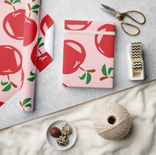 Sweet Red Cherry Pattern Cadeaupapier