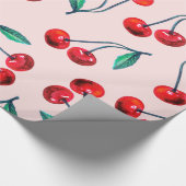 Sweet Red Cherry Pattern Cadeaupapier (Hoek)