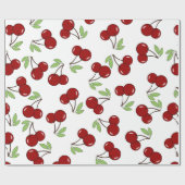Sweet Red Cherry Pattern Cadeaupapier (Vlak)