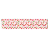 Sweet Red Cherry Pattern Korte Tafelloper (Horizontaal)