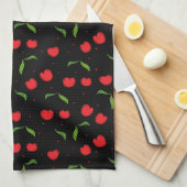 Sweet Red Cherry Pattern Theedoek (Quarter Fold)