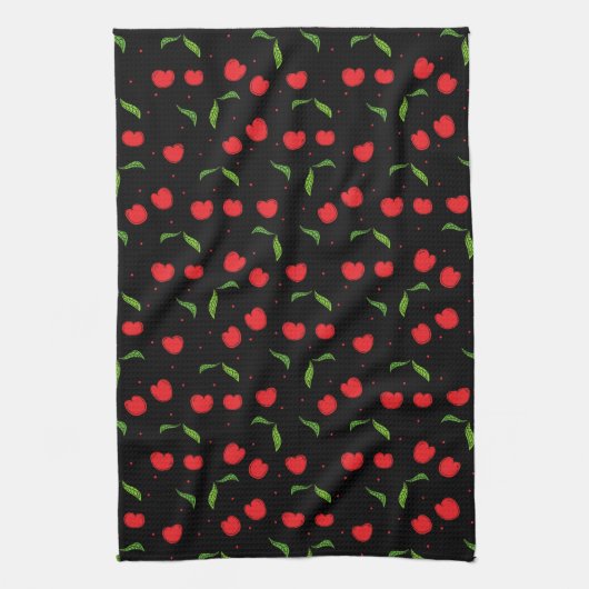 Sweet Red Cherry Pattern Theedoek (Verticaal)