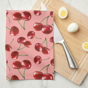 Sweet Red Cherry Pattern Theedoek