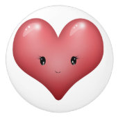 Sweet Red Heart Keramische Knop (Voorkant)