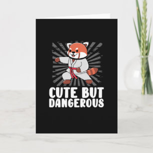 Sweet red karate panda kaart