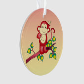 Sweet Red Monkey Animal Acrylyl Ornament (voorkant)