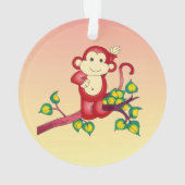 Sweet Red Monkey Animal Acrylyl Ornament (achterkant)
