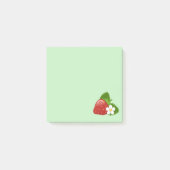 Sweet Red Strawberry op Green Post-it® Notes (Voorkant)
