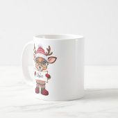 Sweet Reindeer en pyjama de Noël Mug de cacao (Devant gauche)