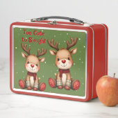 Sweet Reindeer Pair in Holiday Snowfall (In situ)