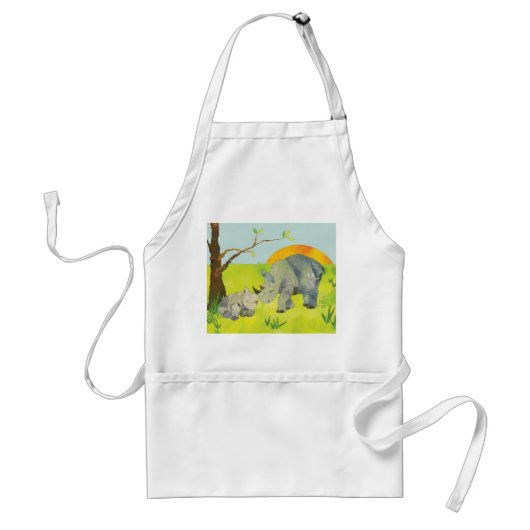 Sweet Rhino Mam en Baby Standaard Schort (Voorkant)