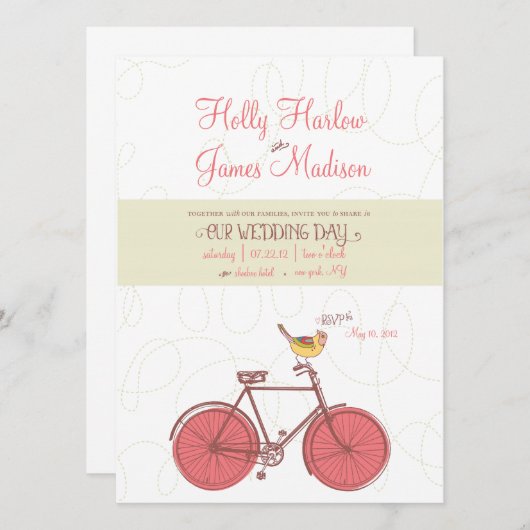 Sweet Ride - Faire-part de mariage (Devant / Derrière)