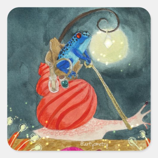 Sweet Ride Vierkante Sticker (Voorkant)