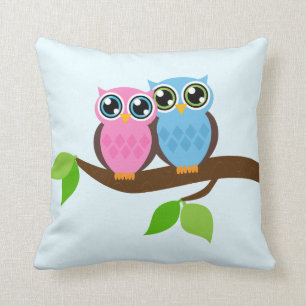 Sweet Romantic Owls Kussen