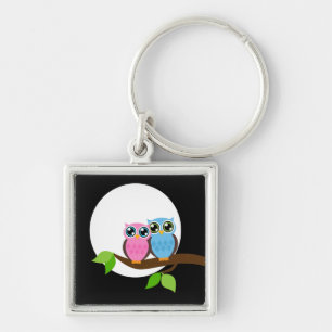Sweet Romantic Owls Sleutelhanger