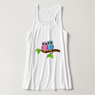 Sweet Romantic Owls Tanktop