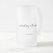 Sweet Romantic Retro Foto Valentijns's Cadeaus Matglas Bierpul (Voorkant rechts)