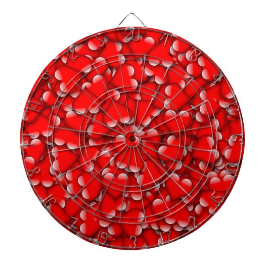 Sweet Romantic Valentijn Love Hearts Red Dartbord (Voorkant)