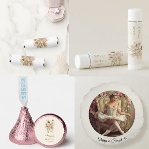 Sweet Rosé Ballet Soirée, op maat Rond Kussen