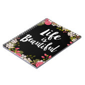 Sweet Rose Floral Life is Beautity Journal (Côté gauche)