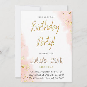 Sweet Rose or Anniversaire Fête Invitation