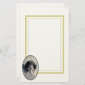 Sweet Rosy Cheeked Angel in Clouds Briefpapier (Voorkant / Achterkant)