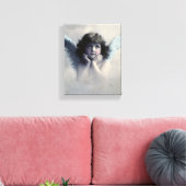 Sweet Rosy Cheeked  Angel in Clouds Canvas Afdruk (Insitu (Woonkamer))