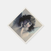 Sweet Rosy Cheeked  Angel in Clouds Servetten (Hoek)