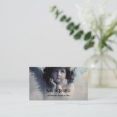 Sweet Rosy Cheeked  Angel in Clouds Visitekaartje (Staand voorkant)