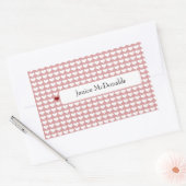 Sweet rouge rouge rouge nom de coeur étiquette amo (Enveloppe)