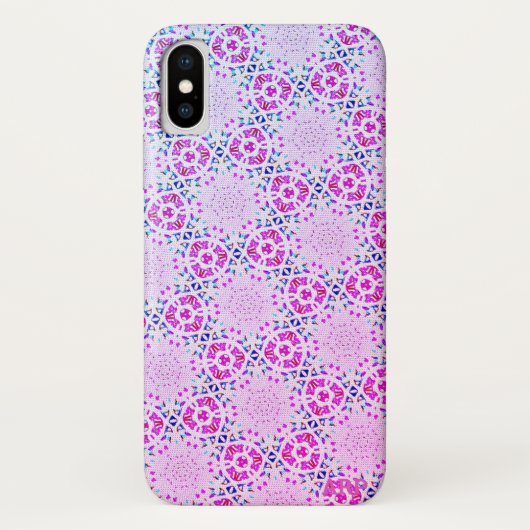 *~* Sweet Roze Patroon Unieke iPhone Case X (Achterkant)