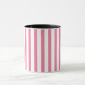 Sweet roze & White Stripe Design 2 Tones Colour Mo Mok (Midden)