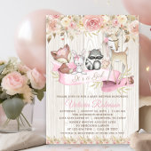 Sweet Rustic Forest Woodland Animal Baby shower Kaart