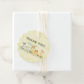 Sweet Safari Animals Baby shower Favor Gift Label (In situ)