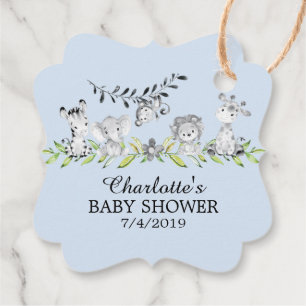 Sweet Safari Animals Baby shower Favor Gift Label