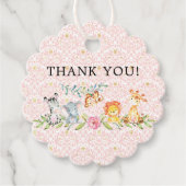 Sweet Safari Animals Baby shower Favor Gift Label (Voorkant)