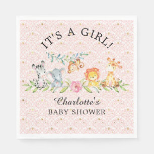 Sweet Safari Animals Baby shower Paper Napkins Servet