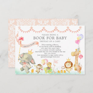 Sweet Safari Animals Parade Douche Boek voor Baby Informatiekaartje