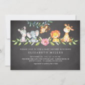 Sweet Safari Animaux Baby shower Invitation (Devant)
