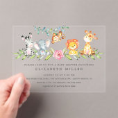 Sweet Safari Animaux Baby shower Invitation (In situ (ordinateur de poche))