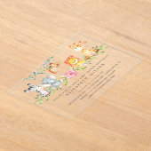 Sweet Safari Animaux Baby shower Invitation (Poser)