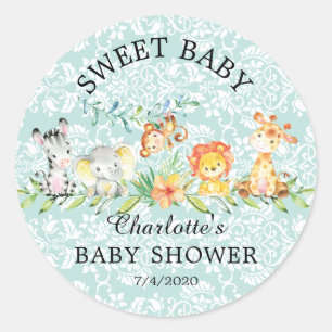 Sweet Safari Animaux Sweet Baby Favoriser Sticker