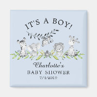 Sweet Safari Dieren Baby shower Favor Magnet